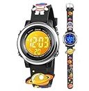 ELECDON Toddler Kids Digital Watches for Girls Boys,3D Cute Cartoon 7 Color Lights Waterproof Sport Electronic Wrist Watch with Alarm Stopwatch for 3-10 Year Children, strap