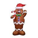 INIFLM Gingerbread Man Gingerbread Man Gingerbread Man Gonfiabile Decorazione natalizia per interni ed esterni con luci a LED Blow up Illuminato Cortile Prato Gonfiabili Casa Famiglia Decor
