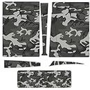 Camouflage Disguise Gray Camo Compatible with PS5 Console Skin and Controller Skins Set Full Skin Sticker Cover Compatible with PS5 Disc Edition