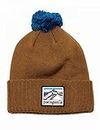 Patagonia Unisex-Adult Powder Town Beanie Hat, Line Logo Ridge: Mulch Brown, One Size