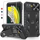 for iPhone SE 2022 Phone Case: iPhone 8|7|6s|6|SE 2020 Case with Kickstand | Heavy Duty Military Grade Drop Proof Protection Phone Cover | Durable Rugged Protective Shockproof Matte Textured Bumper