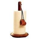 Craftland Rose Wood Tissue Paper/roll Towel Holder for Kitchen and Dining Table-Heart Shape