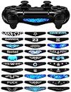 eXtremeRate 30 Pcs/Set Color Artwork Pattern Signs Led Lightbar Cover Light Bar Decals Stickers Flim for ps4 for ps4 Slim for PS4 Pro Controller Skins