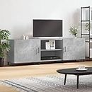 Console Cabinet Set Tv Stand Tv Entertainment Center Living Room Centerpiece Organized Home Decor With Clean Lines Ample Storage Space Saving Design ( Color : Grigio cemento , Size : 150 x 30 x 50 cm
