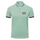 Uomo/Donna Polo T-shirt Nau.tor's-Sw.an Stampato Bottone Outdoor Casual Sport Golf Manica Corta Tees, verde, M