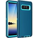 RegSun for Galaxy Note 8 Case,Shockproof 3-Layer Full Body Protection [Without Screen Protector] Rugged Heavy Duty High Impact Hard Cover Case for Samsung Galaxy Note 8,Turquoise