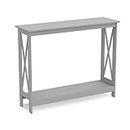 Safdie & Co. Console Table, Light Grey