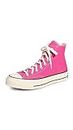 Converse Women's Chuck 70 High Top Sneakers, Lucky Pink/Egret/Black, 9