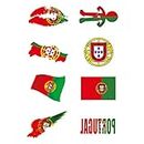 CARGEN® Portugal Flag Tatuajes Temporales Para El Partido De FúTbol Bandera Nacional Sticker For Ball Game Flag Tattoos On Arm Face For Kids Adult Party Festival
