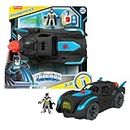 Imaginext DC Super Friends - Batmobile Luci e Suoni, veicolo lungo 30+ cm che si illumina ed emette suoni incredibili, action figure di Batman inclusa, giocattolo per bambini, 3+ anni, HGX96