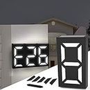 House Nmumbers For Outside Solar Powered Outdoor Lights DIY Letters Waterproof Yard Signs,Garden Décor,Mailbox Numbers(White + Warm)
