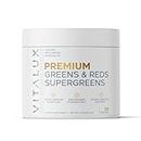 VITALUX || #1 Rated Premium Greens & Reds Superfood Powder || Immune Function, Added Antioxidants, Loaded w/ Digestive Enzymes | 17 Powerful Ingredients | 3rd Party Tested, Vegan + USA Made - 28 Days
