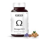 JBPS NUTRA vegan Omega 369 2000mg | Omega3 ALA 1000mg Omega 6 LA 274mg Omega 9 OA 400mg | Heart | Cholesterol | Brain Eye | Hair | Immunity | Health Supplement For Men & Women