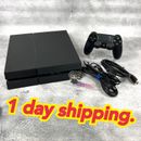 Sony PlayStation 4 PS4 CUH-1000 1100 1200 Black Console 500GB & Controller Cable