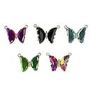 SATRA TRADERS ( Size : H-22mm W-16mm 2PCS Glass Stone Butterfly Charm (Deep Green)