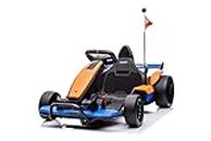 24V Electric Go Kart for Kids, 400W Powerful Motor Drift Racing Go Kart, Licensed McLaren Electric Go Kart with Drift Race Pedal, 2 Speeds Drift Kart with Damping System, Music, Racing Flag, Seat Belt