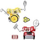 YCOO RC 88067 Robo Street Kombat by Silverlit, Pack of 2, Remote Controlled Robots with Gesture Control, 14 cm, with Motion Sensors and Accessories, Red/Yellow, from 5 Years