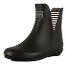 LONDON FOG Womens Piccadilly Rain Boot black matt 8 M US