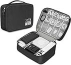 Styleys Gadget Organizer Bag Cable Organizer Case Electronic Accessories Pouch for All Small Gadgets, Hdd, Power Bank and Adapters, USB Cables (Black_S11005)