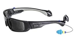 Readymax Safety Glasses with Built-In Hearing Protection New Dark Tinted Lenses