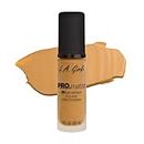 L.A GIRL - HD Pro Matte Foundation-Soft Honey | Medium to full coverage foundation | Long wearing, buildable coverage | Best for normal to oily skin types | Suede-like finish | 30ml