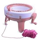 Umootek SENTRO Knitting Machine, 40 Needles Knitting Board Rotating Double Loom,Smart Weaving Loom Round Knitting Machines, Weaving Loom Machine Kit for Adults Children Sewing Tool