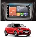Safety Accessories Car's Music & GPS System Screen Protector Glass for Suzuki Swift VXi CNG (2021-22) [Items:1]