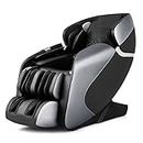 COSTWAY Massage Chair for Home, Electric Zero Gravity 3D SL Track Full Body Shiatsu Massage Recliner with AI Voice Control, Bluetooth, Yoga Stretching, Handrail Shortcut Key, Airbags & Heating (Black)