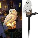 Epyz Solar Light Outdoor Garden Decorative Resin Owl Solar Lights with Stake for Garden Lawn Pathway Yard Decortions [ Warm Yellow Light,Pack of 1 ]