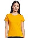 Vetements Solid T-Shirts for Girls Color Mustard Size 2XL