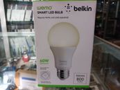 BELKIN WEMO SMART LED LIGHT BULB 800 LUMENS 3000K WARM WHITE / DIMMABLE