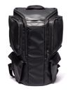 Riokairyu Black leather laptop backpack