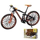 Foreverup Modèle de Doigt de vélo Miniature,1:10 Finger Mountain Bikes,Vélo à léchelle 1:10,Jouets de vélos en Alliage de Zinc, idéal comme Jouet ou Décoration(Noir + Orange)