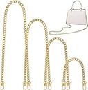 4 Sizes Chain Strap, Iron Purse Replacement Flat Chains Strap Handbag Chains, Metal Chain Strap for DIY Purse Handbag Shoulder Crossbody Bag Clutch (11.8 Inch, 23.6 Inch, 39. 3 Inch, 47.2 Inch) Gold