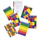 60 Count Mini Color Brick Notepads for Kids Bulk Birthday Party Favors Classroom Teacher Rewards by Gift Boutique