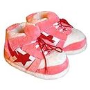 CUTEGAL Sneaker Slippers Fuzzy Slippers Funny Slippers Memory Foam Slippers One Size Indoor Slippers Unisex Home Slippers, Pink(star), 5-11