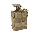 EXCELLENT ELITE SPANKER Tactical Molle Single/Double Open-Top Mag Pouch for M4 M14 M16 AR15 G36 Magazine (Single Coyote Brown)