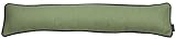 McAlister Textiles Herringbone Draught Excluder Green with Grey Draft Stopper for All Doors & Windows Machine Washable Woven Wool Feel Fabric Size: 7 x 48 Inches