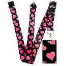 SpiriuS Pink Hearts Breakaway Lanyard Neck Strap with Safety Release Clip, Detachable Buckle with Unique Card Holder ID Badge Holder (Unique Pink Hearts)