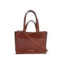 Pelle Luxur Leather Handbags for Women | Magnetic Closure Ladies Purse Handbag | Brown, Brown, L