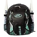 Rawlings Storm Girls T-Ball Softball Batting Bag Backpack Black/Mint