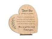 CONTRAXT Wooden Gift Card for a Son. Original Gift Idea for Son Birthday Card for Son Gift Ideas for Son Thank You Card in Wood for Son (Son)
