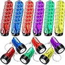 Mini Flashlight Keychains LED Key Chains Portable Handheld Flashlights Keychains Plastic Keyholders for Camping Party Favors (48 Pieces)