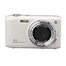4K Digital Camera for Vlogging, 58MP Auto Focus Compact Camera (White)