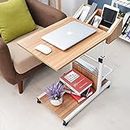 sogesfurniture Height Adjustable Sofa Side Table C Table Laptop Holder End Stand Desk Coffee Tray Side Table,Oak BHCA-103#2-OK