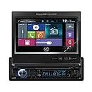 Power Acoustik PD-724B 1-DIN Source Unit With Bluetooth/Motorized 7" LCD,Black