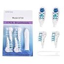 4 Pcs Sensitive Toothbrush Dual Clean Replacements Attachments Brush Heads Refill Accessories Compatible with Oral B 4732 3733 4734 with Rotating Power Toothbrush Heads & Crisscross Bristles