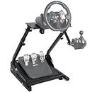 Anman Adjustable Steering Wheel Stand Fit for Logitech G25/G27/G29/G920 Thrustmaster T80 T150 Fanatec Foldable Racing Simulator Cockpit Without Pedal, Shifter and Steering Wheel