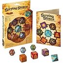 Scrying Stones - DM Scenario Dice - RPG Game Master TTRPG & D&D Accessory Set - 7 Custom Polyhedral Geek Tools for Creating Random Fantasy NPCs, Dungeons, Characters, Quests, and Treasure