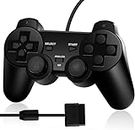 CLOUD INfotech Wired PS2 Controller, Remote, Emulator with Dual Vibration | Video Game Playstation 2 Controller Perfect Replacement for Sony | Compatible with PC and Android TV (Black)